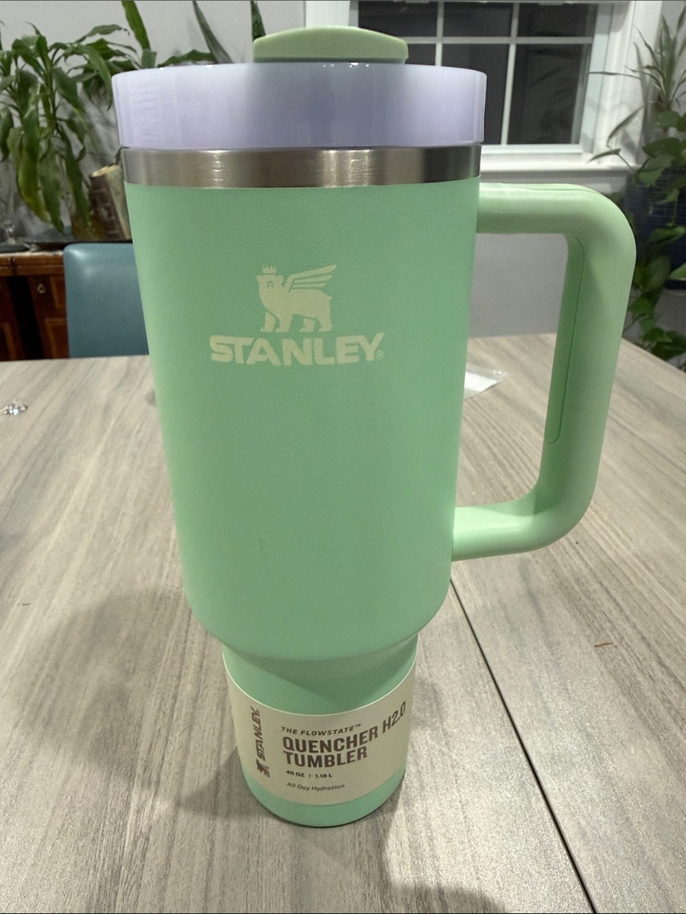 Stanley Mint Green Insulated Travel Mug with Handle